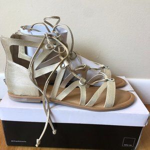 Dolce Vita Gold Lizard Embossed Gladiator Sandal